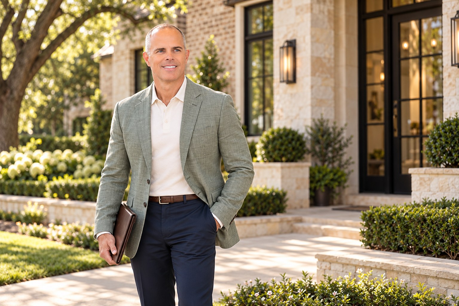 Michael G. Johnson on an editorial real estate property visit